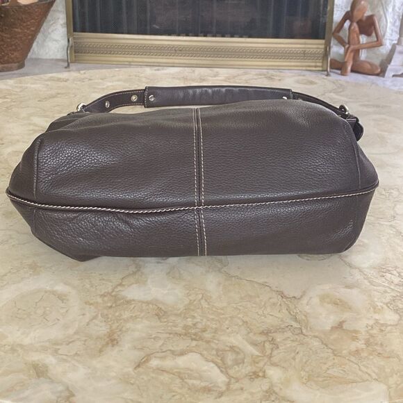 Tignanello Brown Leather Hobo Shoulder Bag - Picture 6 of 14